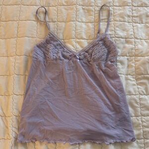 Victorias Secret y2k Inspired Lace Cami Sheer Tank Lilac Purple Medium